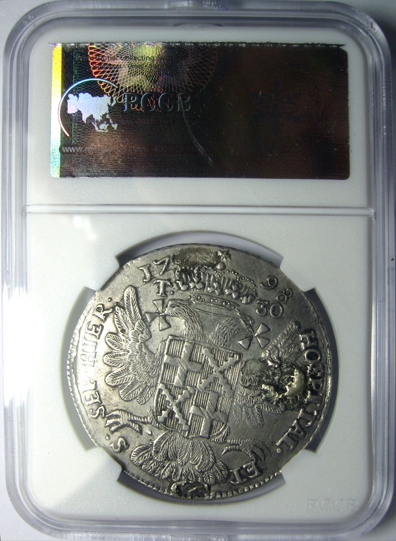 1798马耳他骑士团(医院骑士团)30T大银币,达文波特编号DAV-1611B,存世稀少,末任大团长霍姆佩斯