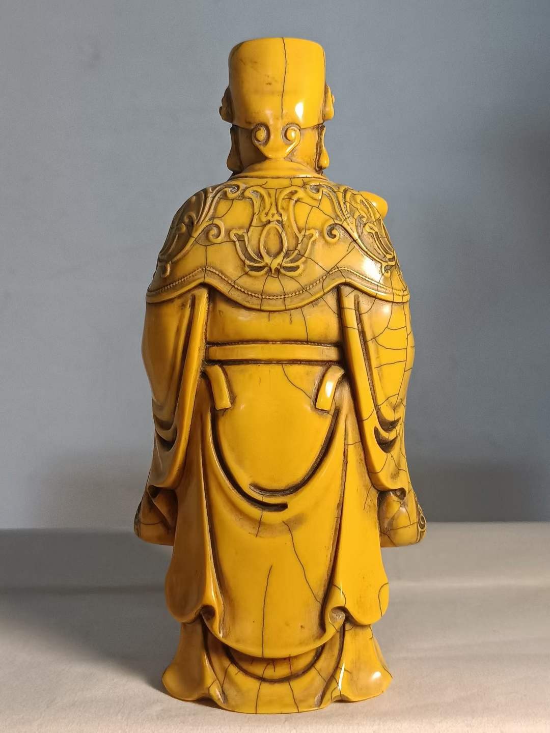 旧藏牙雕财神