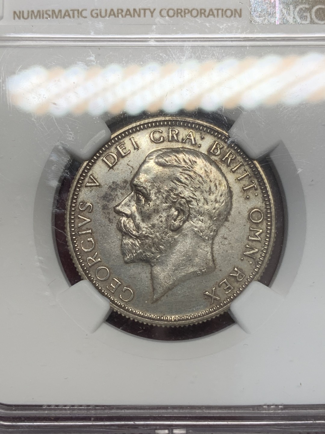 《竞宝斋》第80场-本周日，周一 2场连拍（全场不限金额包邮） NGC-PROOF 1927年英国乔五2先令，镜面感明显