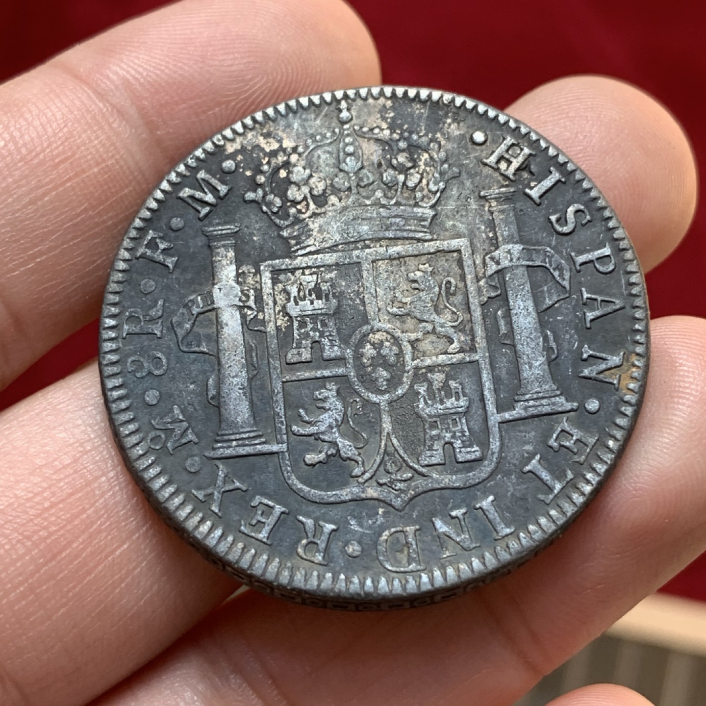 《竞宝斋》第80场-本周日，周一 2场连拍（全场不限金额包邮） 西属墨西哥1793卡洛斯四世双柱银币