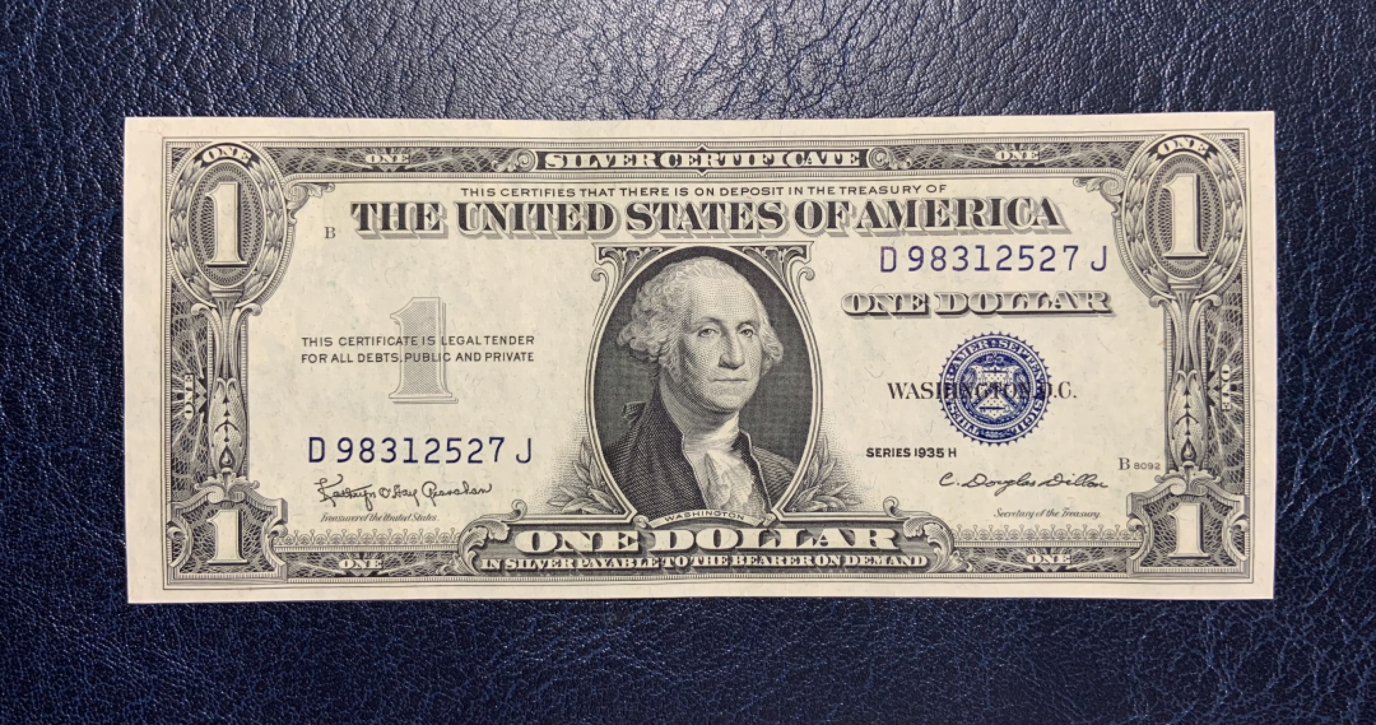 收藏联盟Quantum Auction 第181期拍卖 美国1935年1美元 品相全新UNC 银币券刀货拆出 