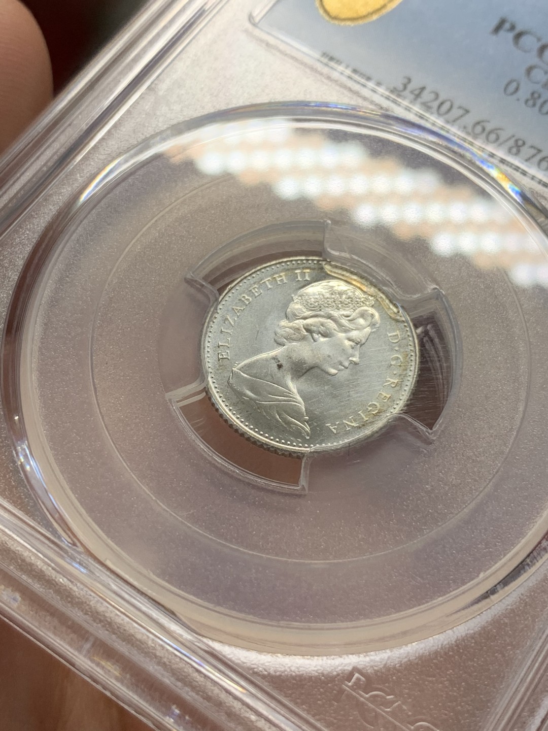 《竞宝斋》第80场-本周日，周一 2场连拍（全场不限金额包邮） PCGS MS66 加拿大1967年10分小鱼银币 车轮光十分悦人的一枚