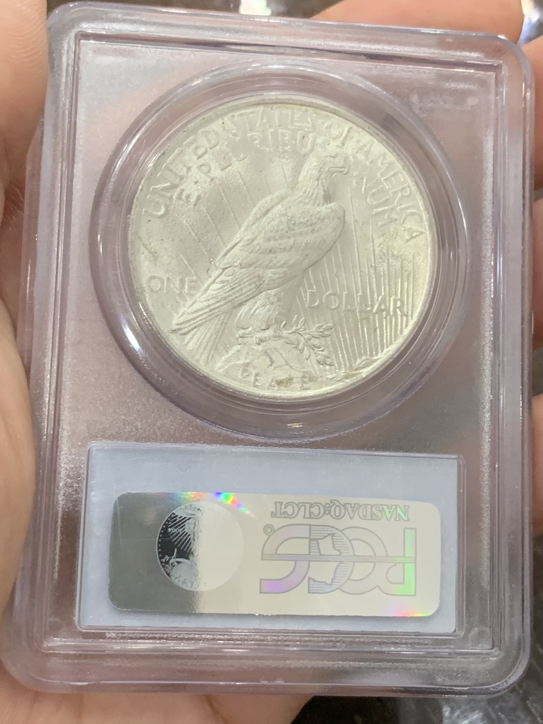 《竞宝斋》第80场-本周日，周一 2场连拍（全场不限金额包邮） PCGS MS64 美国1923年和平大银币 原光好品