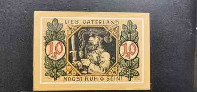 综合藏品场.喜欢出价就得！无套路无托.诚信惠友交友！自动快拍. 德国纸钞一枚.直径9.5*6厘米品相8品