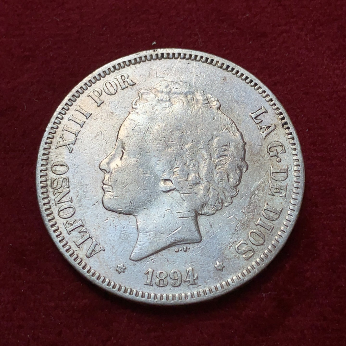 《竞宝斋》第80场-本周日，周一 2场连拍（全场不限金额包邮） 西班牙1894年爆炸头5比赛塔 银币