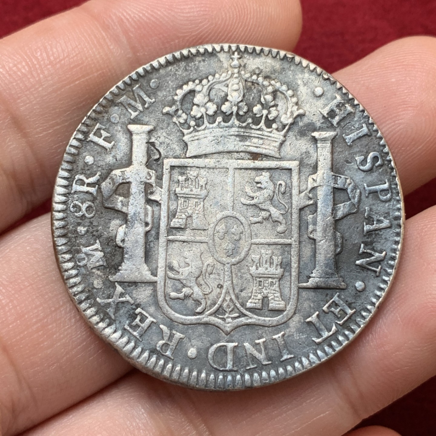 《竞宝斋》第80场-本周日，周一 2场连拍（全场不限金额包邮） 西属墨西哥1794卡洛斯四世双柱银币