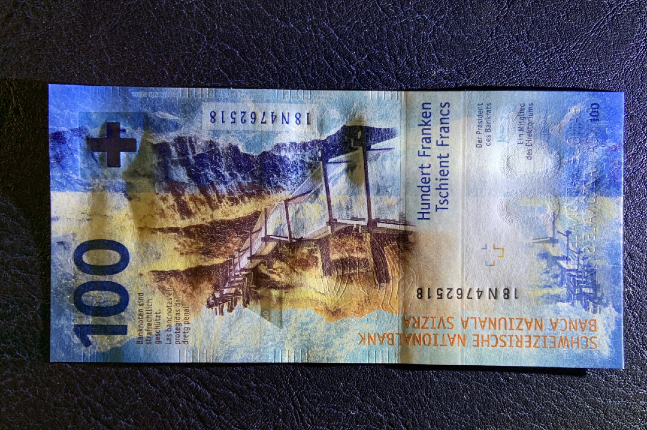 收藏联盟Quantum Auction 第181期拍卖 瑞士2018年100法郎 品相全新UNC 科技版之水利科技