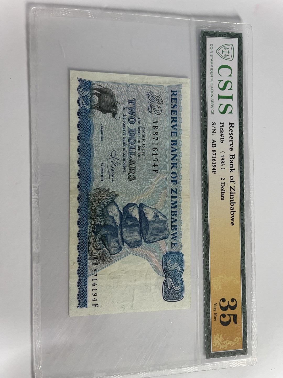 CSIS-GREAT评级精品钱币拍卖第一百五十四期 津巴布韦 纸币 CSIS 磕碰氧化划痕白斑均有 售出不退换 睁大眼看清楚别后悔