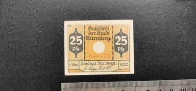 综合藏品场.喜欢出价就得！无套路无托.诚信惠友交友！自动快拍. 德国纸钞一枚.直径5.5*4.5厘米品相8品