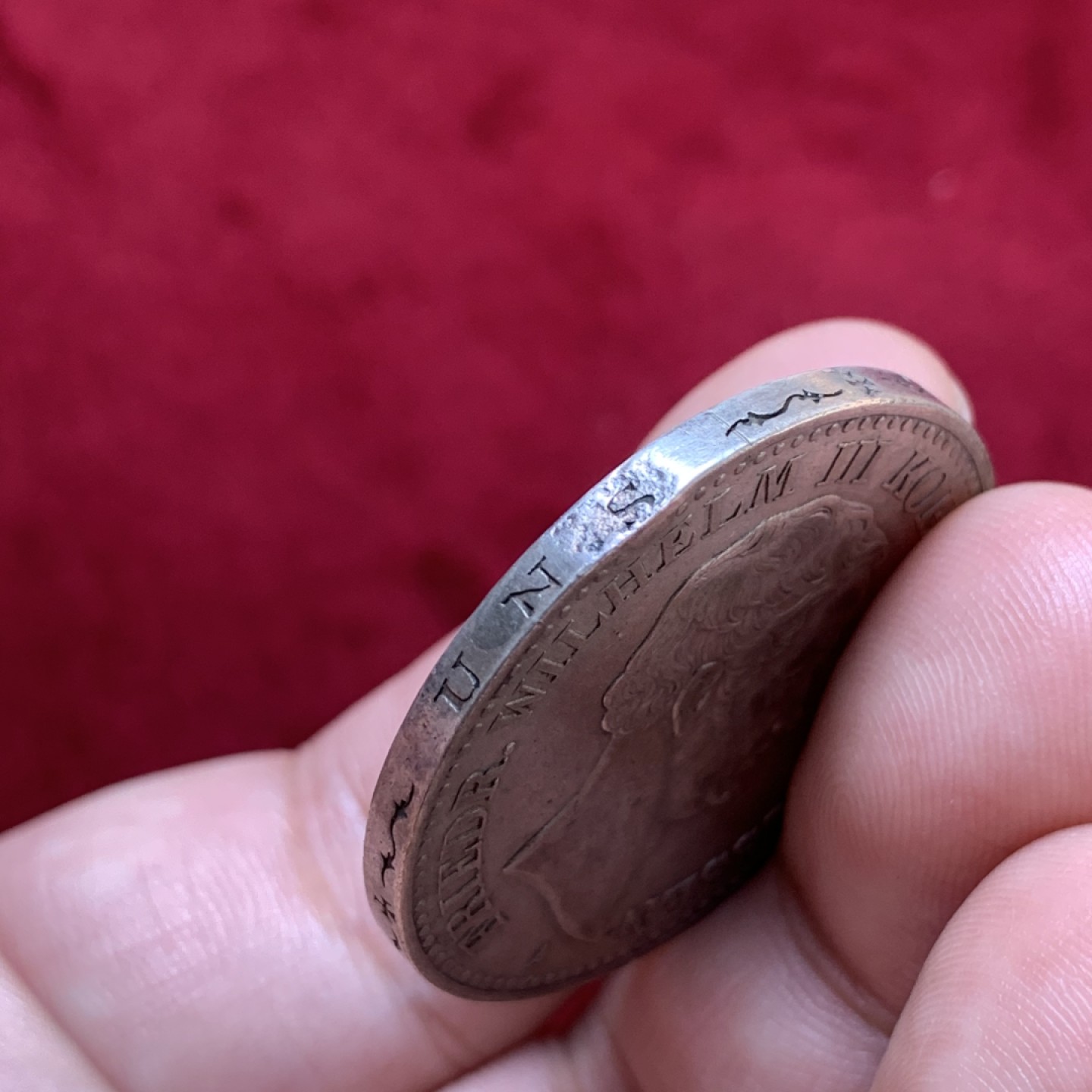 《竞宝斋》第80场-本周日，周一 2场连拍（全场不限金额包邮） 德国普鲁士 1830年 威廉三世 1泰勒 大银币 好品 边有小磕