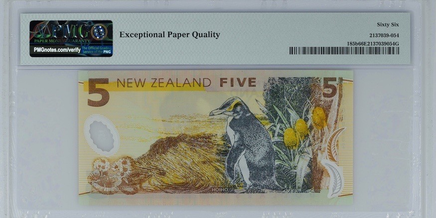收藏联盟Quantum Auction 第181期拍卖 新西兰2003年首发冠号同号钞一套 PMG66 AA冠且分数一致