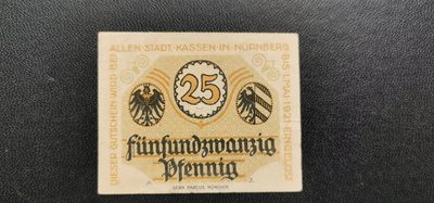 综合藏品场.喜欢出价就得！无套路无托.诚信惠友交友！自动快拍. 德国纸钞一枚.直径5.5*4.5厘米品相8品