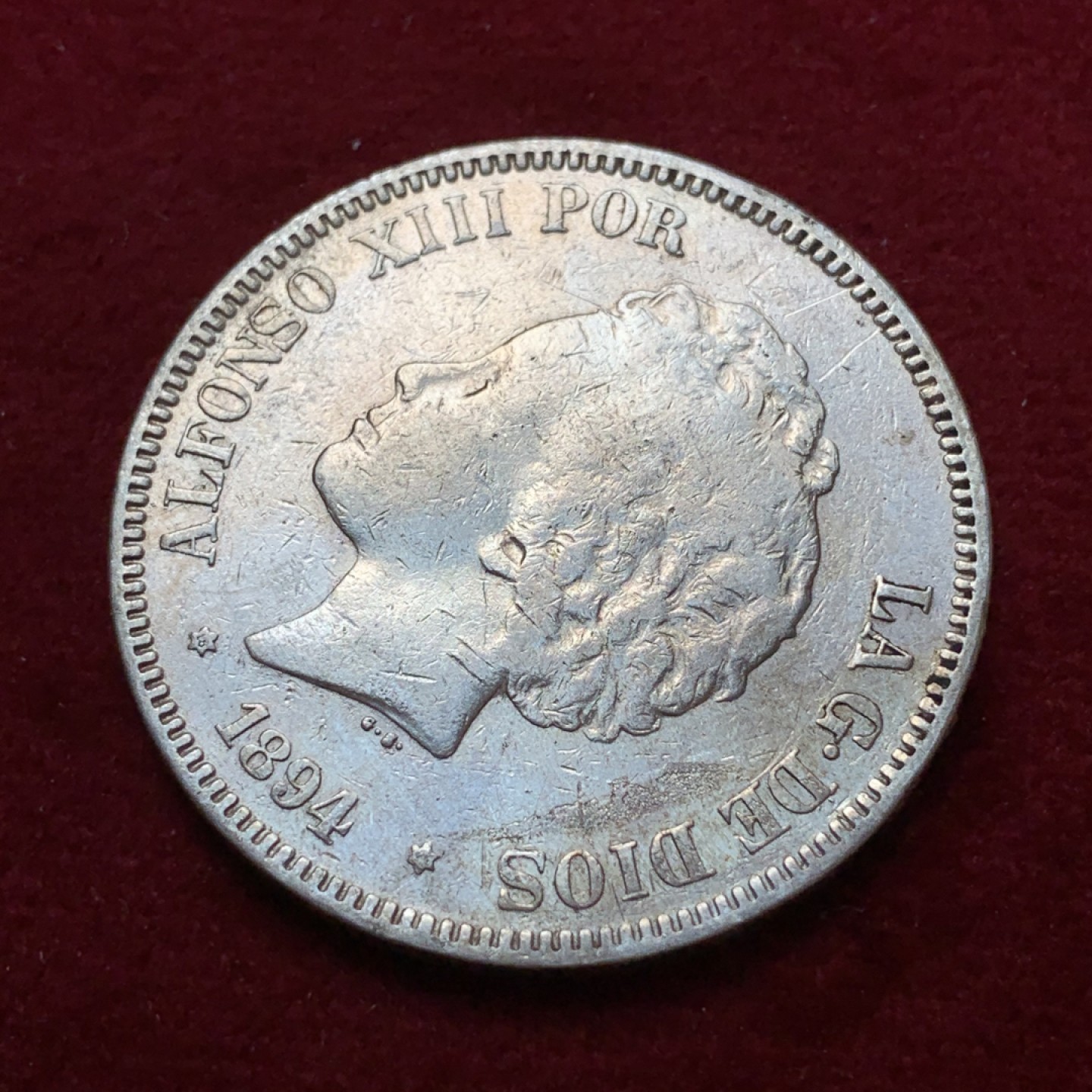 《竞宝斋》第80场-本周日，周一 2场连拍（全场不限金额包邮） 西班牙1894年爆炸头5比赛塔 银币