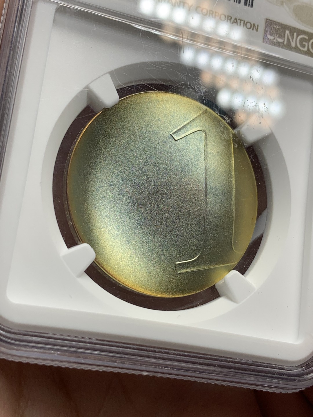 《竞宝斋》第80场-本周日，周一 2场连拍（全场不限金额包邮） NGC-69 MATTE 法国2001年最后的法郎 五彩加厚盒子