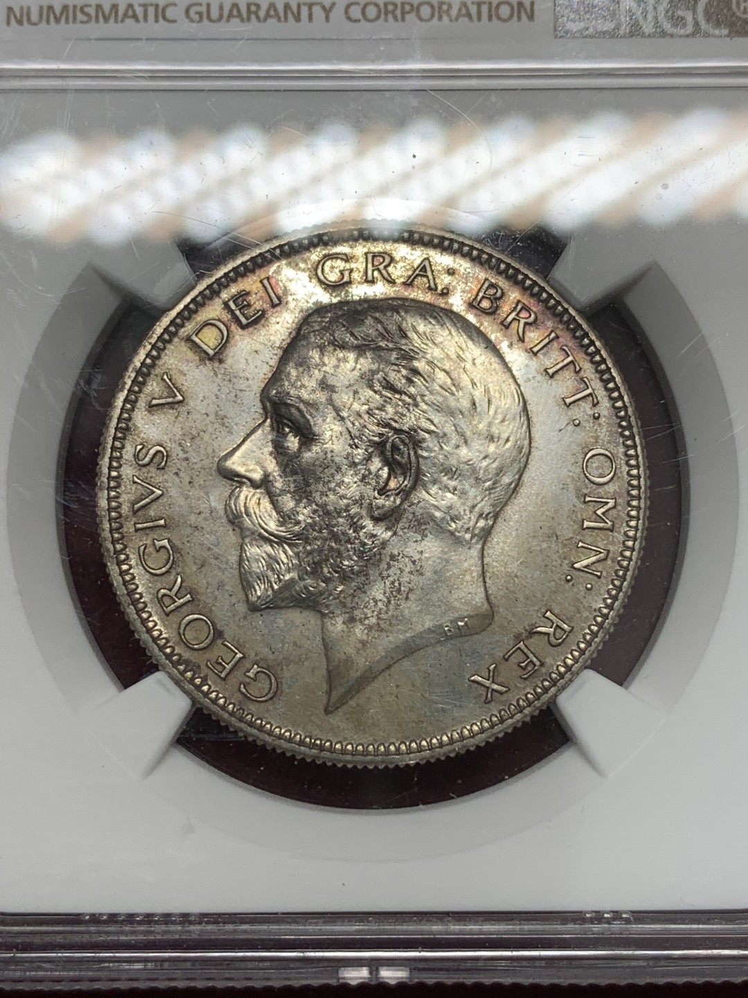 《竞宝斋》第80场-本周日，周一 2场连拍（全场不限金额包邮） NGC-PROOF  1927年英国乔五半克朗，镜面感明显