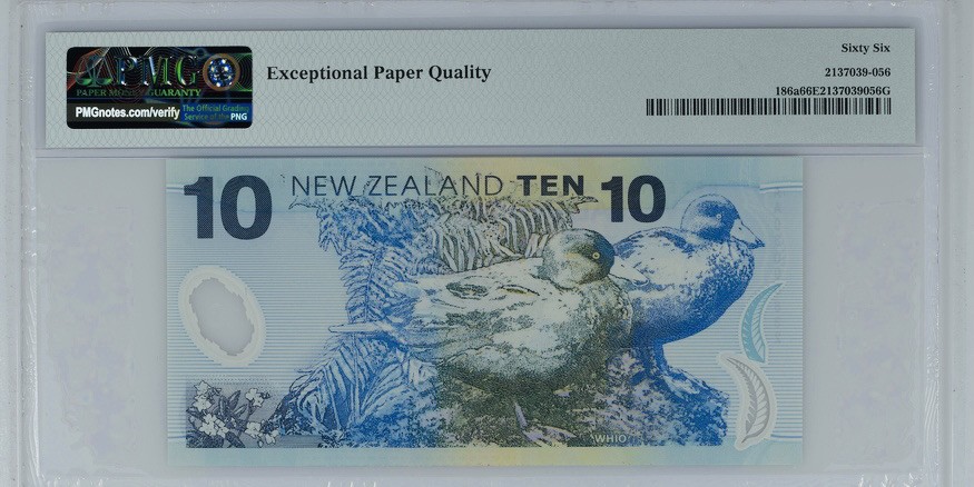 收藏联盟Quantum Auction 第181期拍卖 新西兰2003年首发冠号同号钞一套 PMG66 AA冠且分数一致