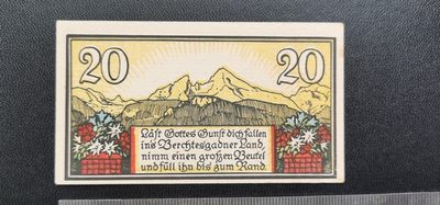 综合藏品场.喜欢出价就得！无套路无托.诚信惠友交友！自动快拍. 德国纸钞一枚.直径9*5厘米品相9品