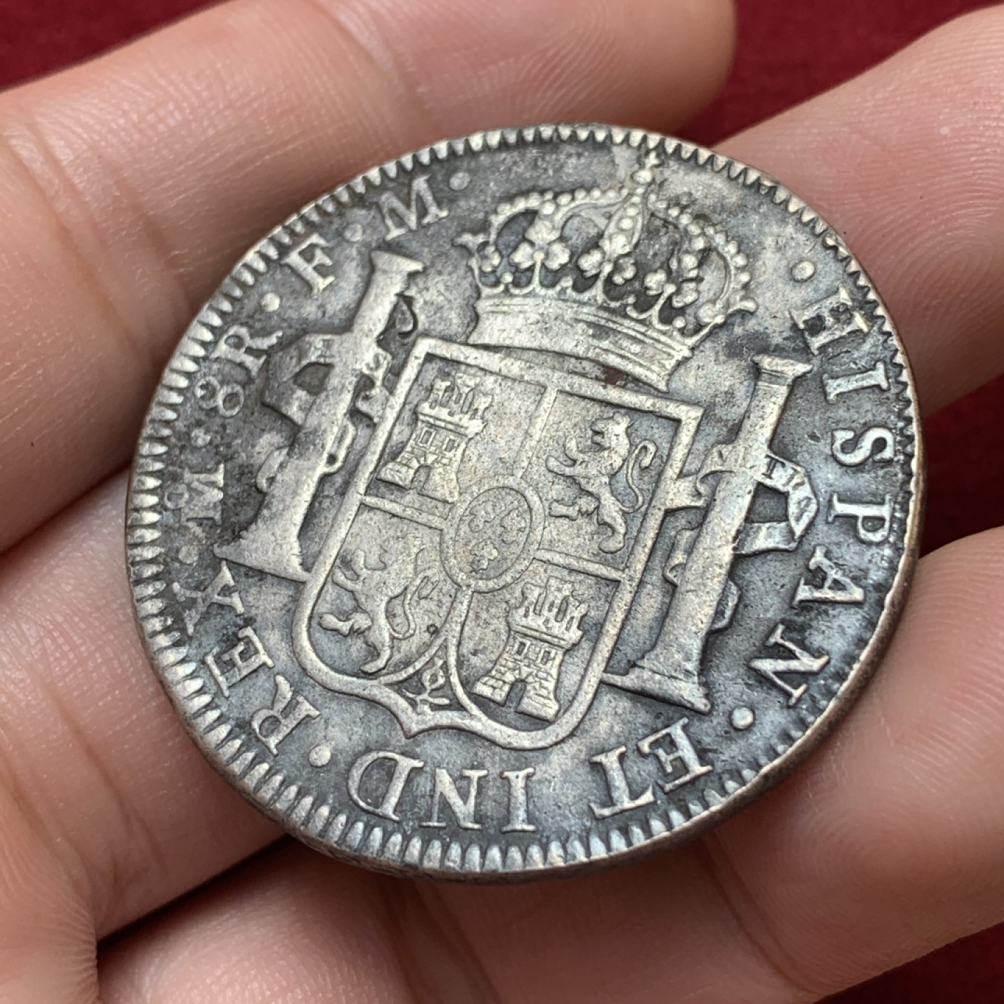 《竞宝斋》第80场-本周日，周一 2场连拍（全场不限金额包邮） 西属墨西哥1794卡洛斯四世双柱银币