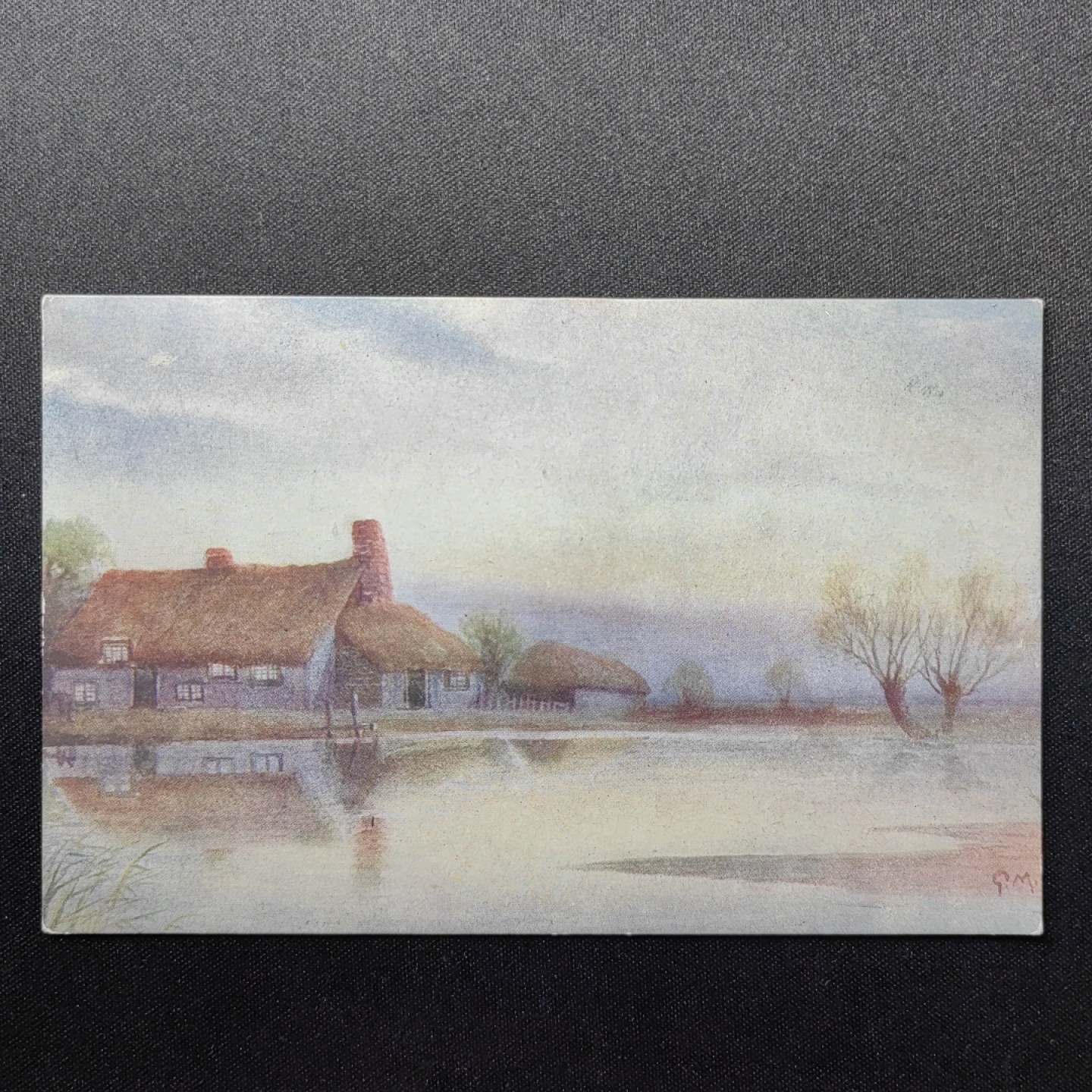 油画风格新专场 湖中的房子