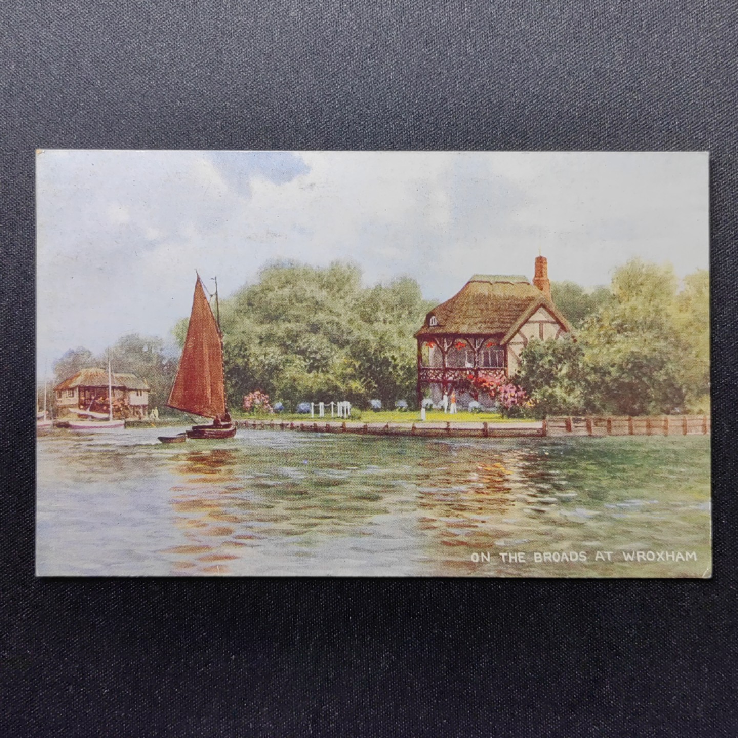 油画风格新专场 湖上的帆船