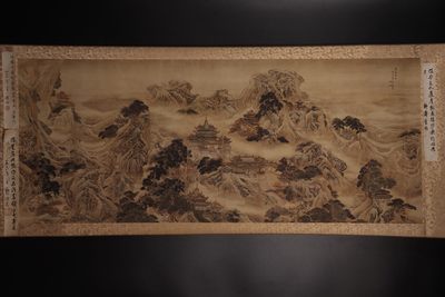 精品山水画  尺寸: 长186.5cm宽66.4cm - 精品山水画  尺寸: 长186.5cm宽66.4cm