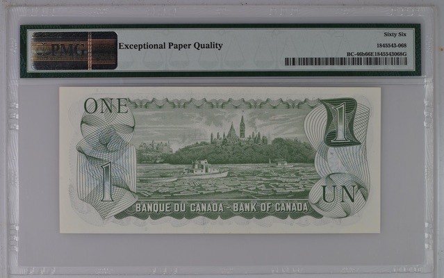 收藏联盟Quantum Auction 第181期拍卖 加拿大1973年1元 PMG66 年轻的女王