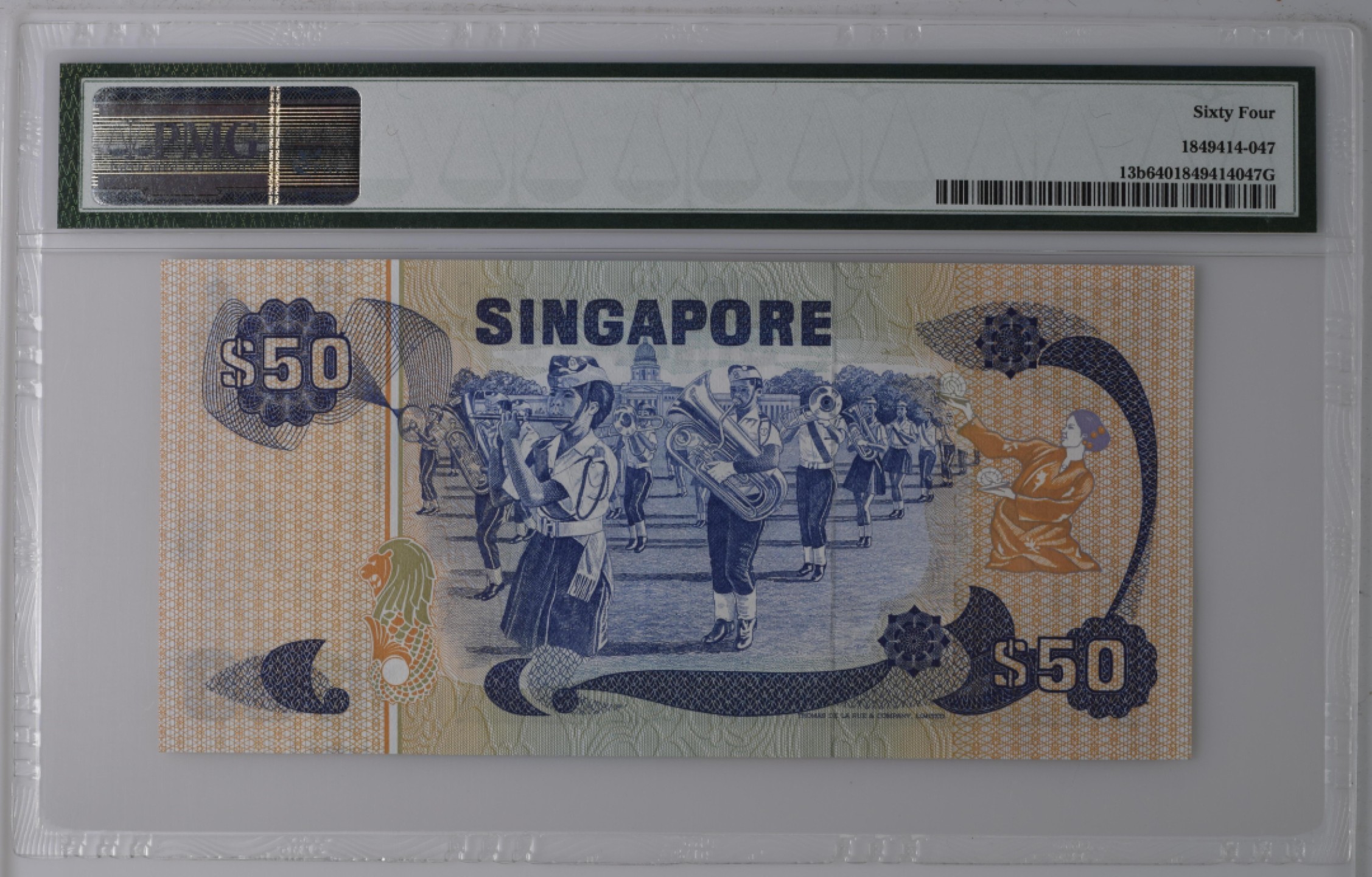 收藏联盟Quantum Auction 第181期拍卖 新加坡1977年50元 PMG64