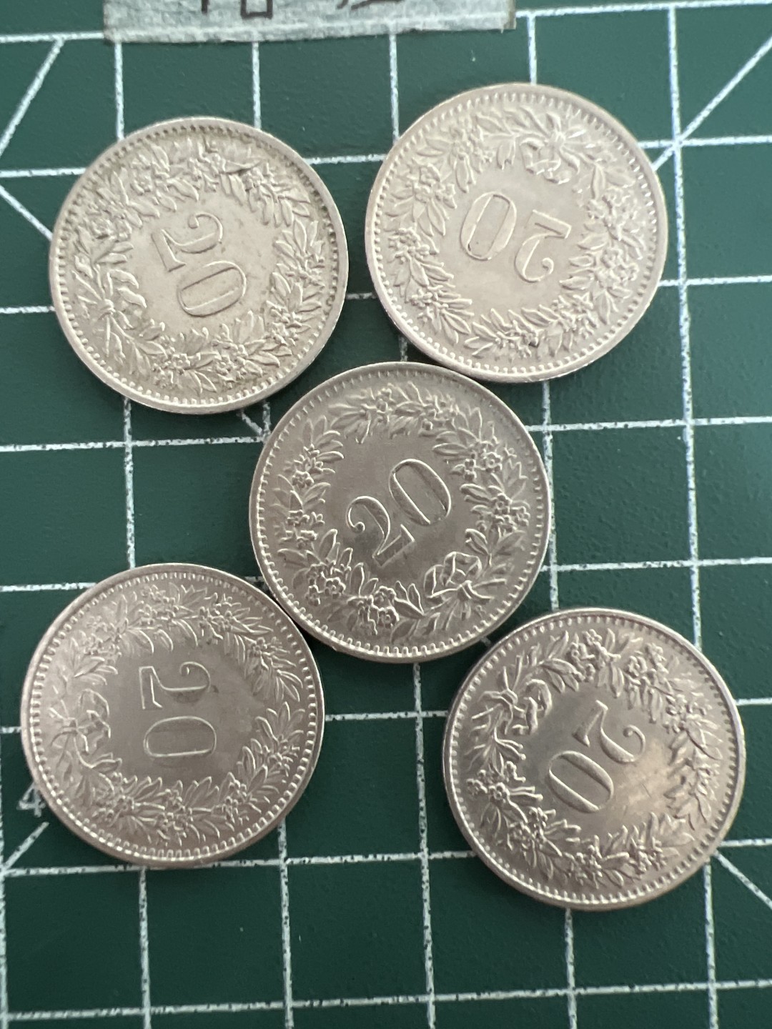 泡泡堂第六十一期  世界硬币邮票专场（无押金，无佣金，捡漏，全场20包邮，偏远地区除外） 瑞士20分五个