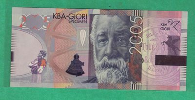 瑞士 2005年 KBA(高宝)公司儒勒·凡尔纳测试钞 测试券 实物如图 UNC  - 瑞士 2005年 KBA(高宝)公司儒勒·凡尔纳测试钞 测试券 实物如图 UNC 