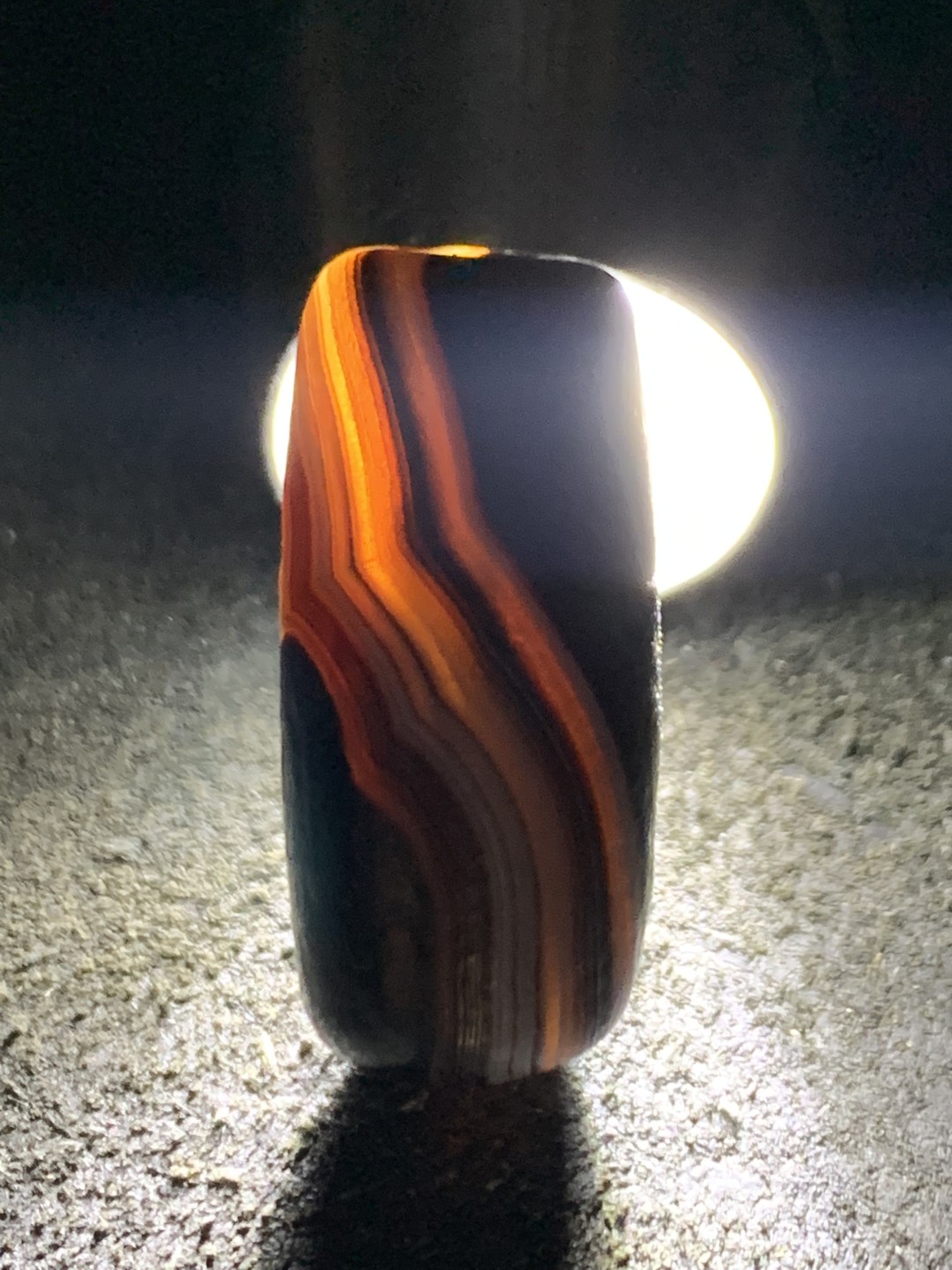 精美风化纹药师玛瑙直桶，桶珠一个！