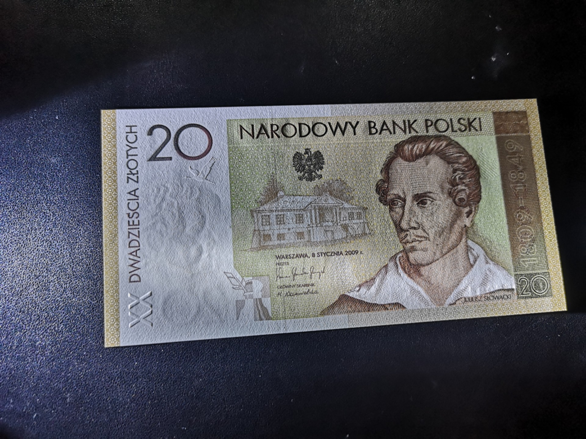 《外钞收藏家》第一百九十三期 波兰 2009年 20兹罗提 诗人诞辰200周年纪念钞 unc