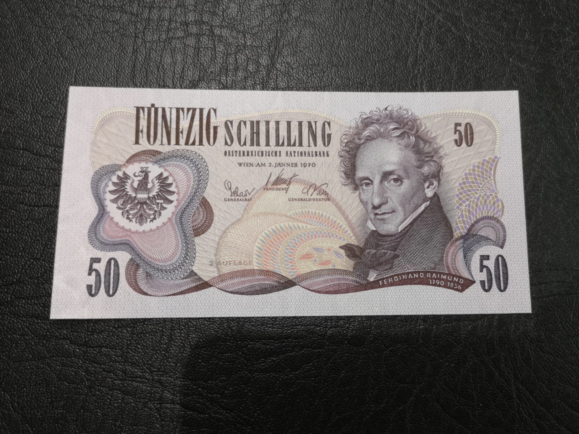 《外钞收藏家》第一百九十三期 1970年奥地利50先令 全新UNC