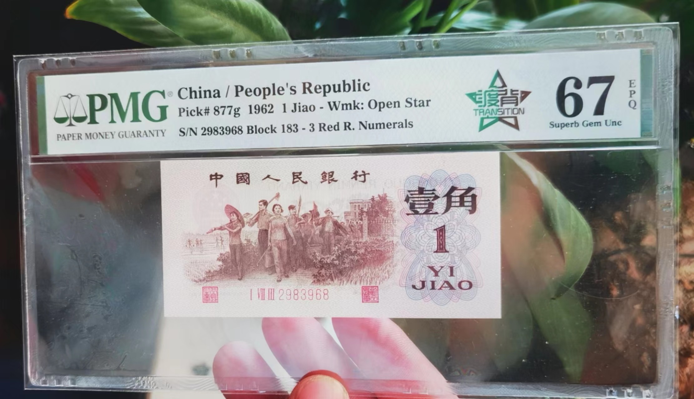 【华誉大咖】2087期拍卖 三版四星渡背中海标183冠，PMG67高分无47尾68，183-2983968