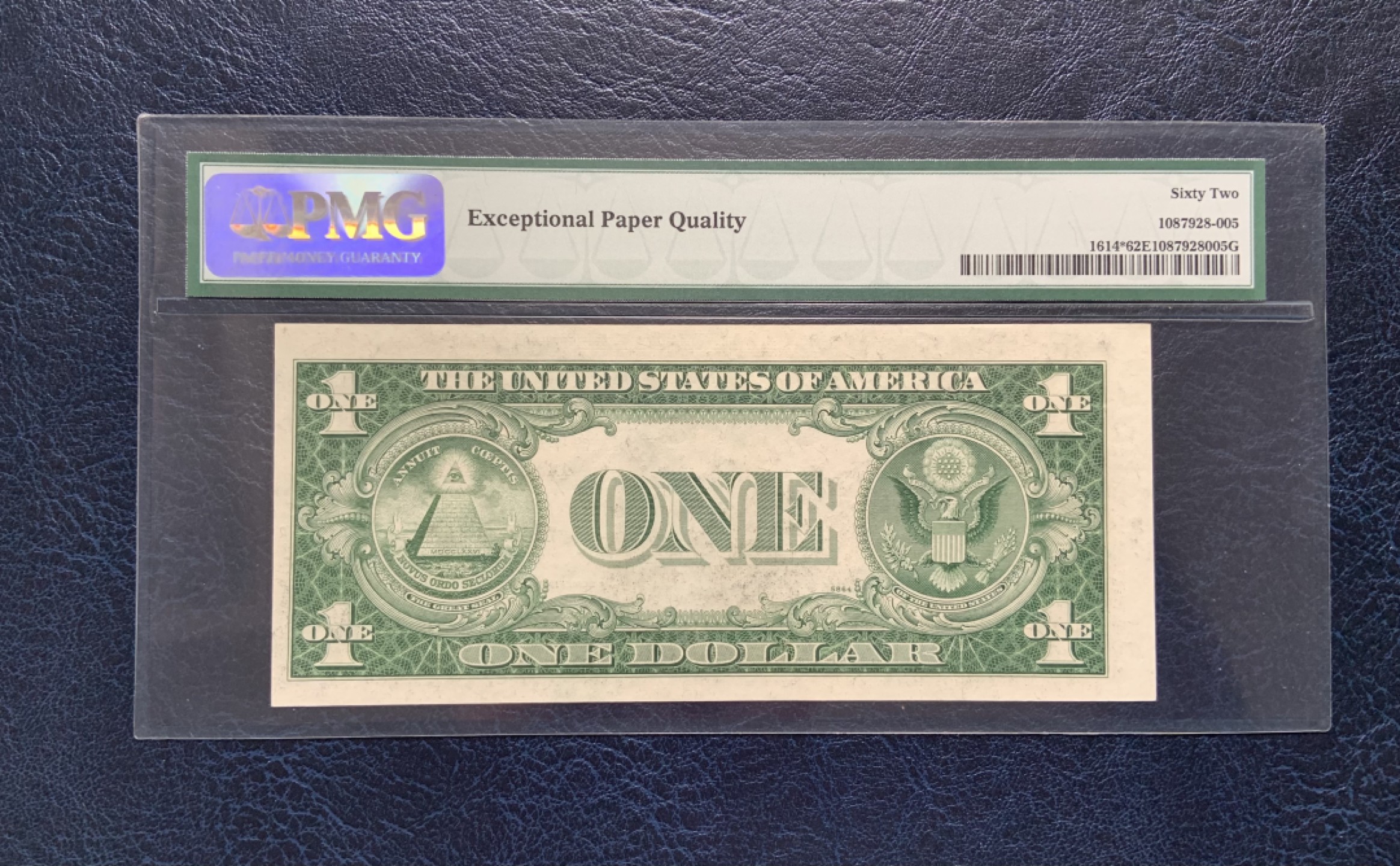 收藏联盟Quantum Auction 第182期拍卖 美国1935年银币券1美元 PMG62e 星补号 pmg认证的错钞 