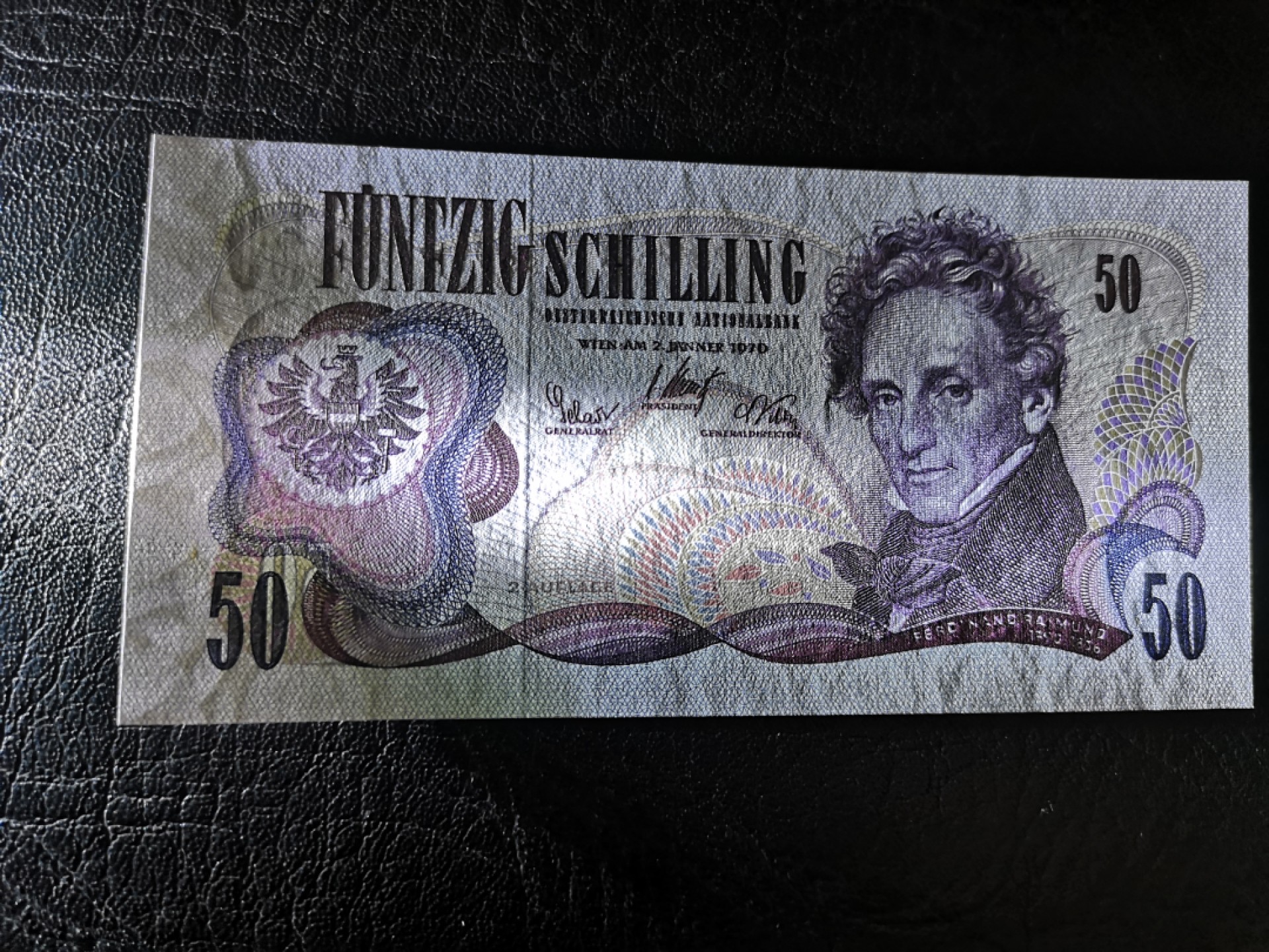 《外钞收藏家》第一百九十三期 1970年奥地利50先令 全新UNC