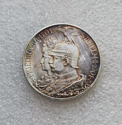 瓶子🏺第51场拍卖会 - 德国1901年建国200周年2马克银币（五彩好品）