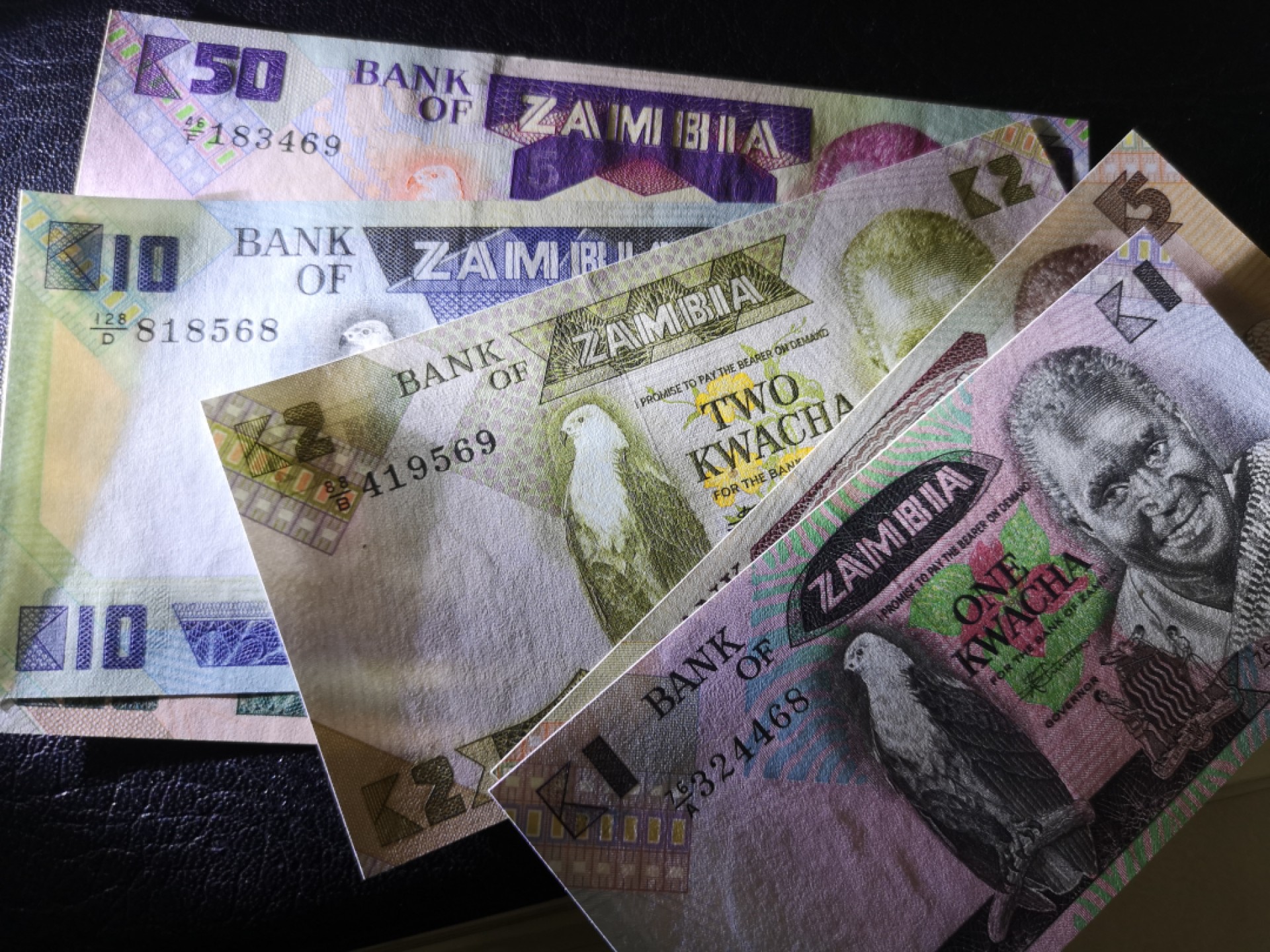 《外钞收藏家》第一百九十三期 赞比亚1-50 六张一起 全新UNC