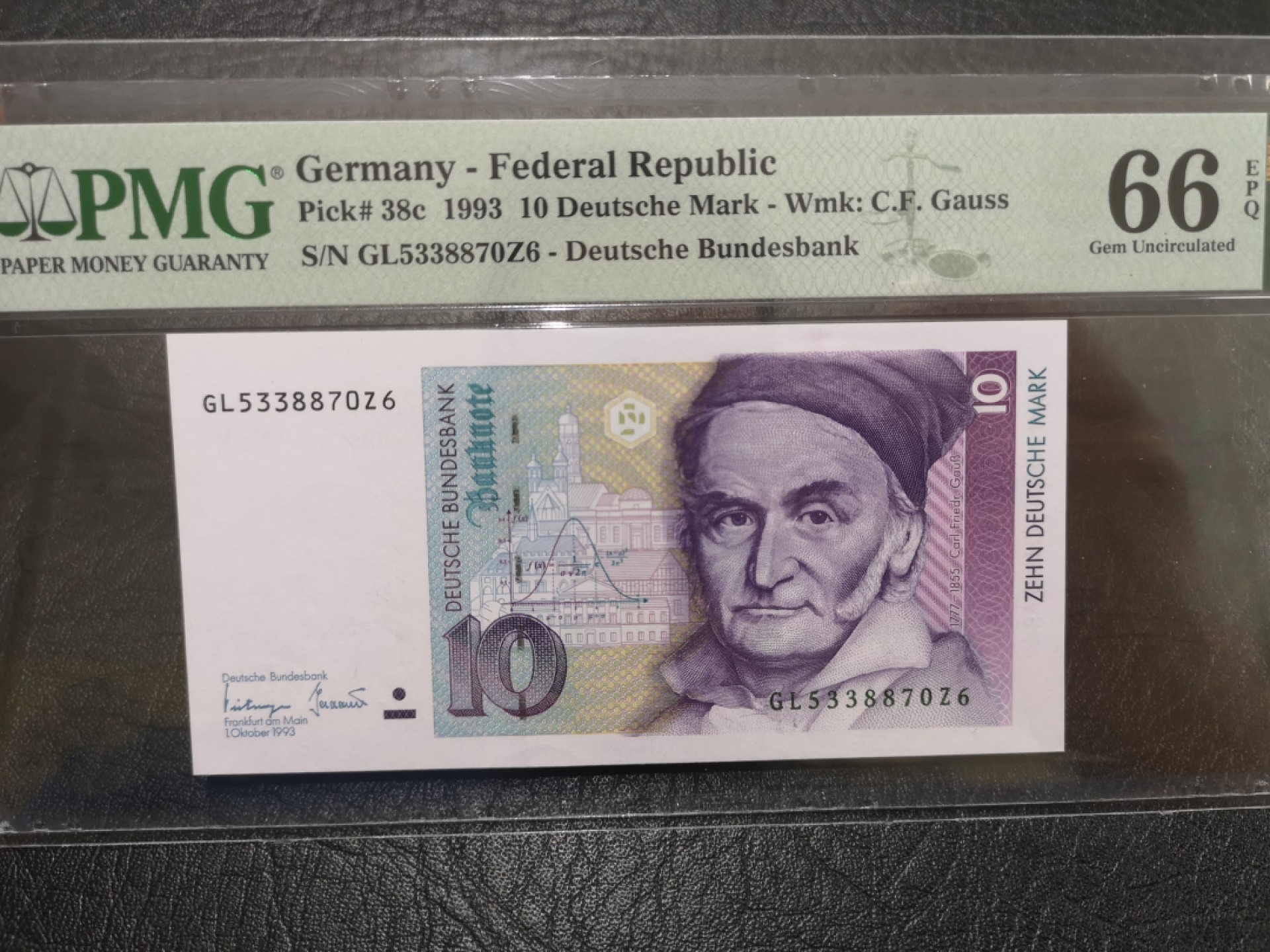 《外钞收藏家》第一百九十三期 1993年德国末版10马克 PMG66