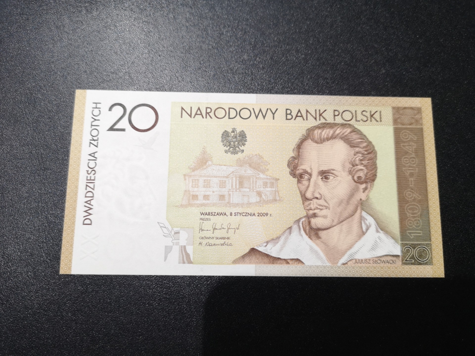 《外钞收藏家》第一百九十三期 波兰 2009年 20兹罗提 诗人诞辰200周年纪念钞 unc