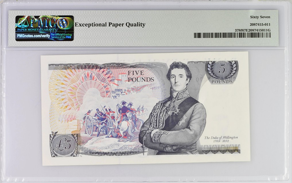 《张总收藏》67期——外币精品 英国D序列5镑PMG67E难上分品种亚军分难得 冠军仅2张 1988-91年 凑套必备