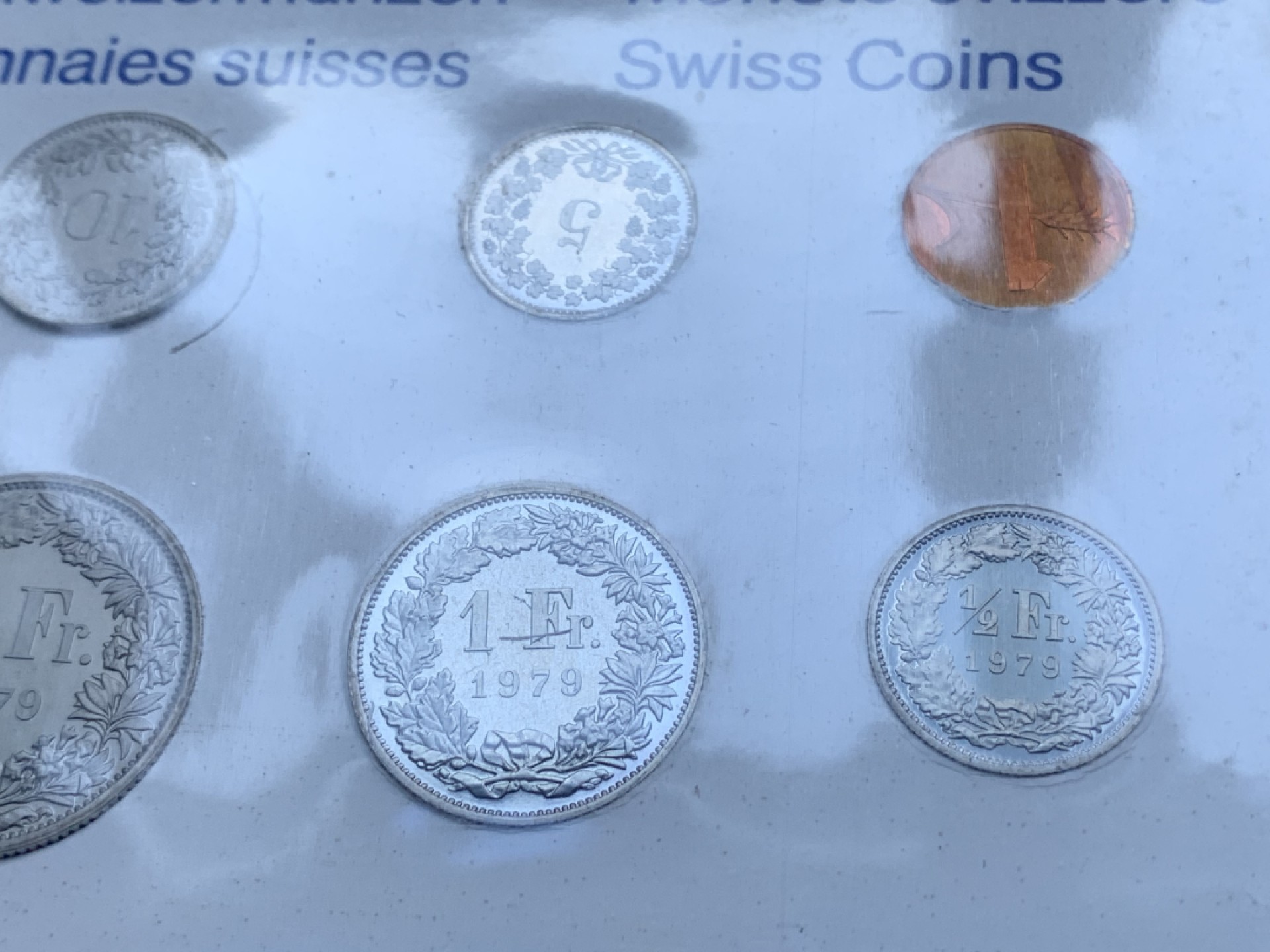 《竞宝斋》第82场-本周日，周一，周四3场拍卖（全场不限金额包邮） 封装瑞士1979年 早期8枚套 精制套币  稀少