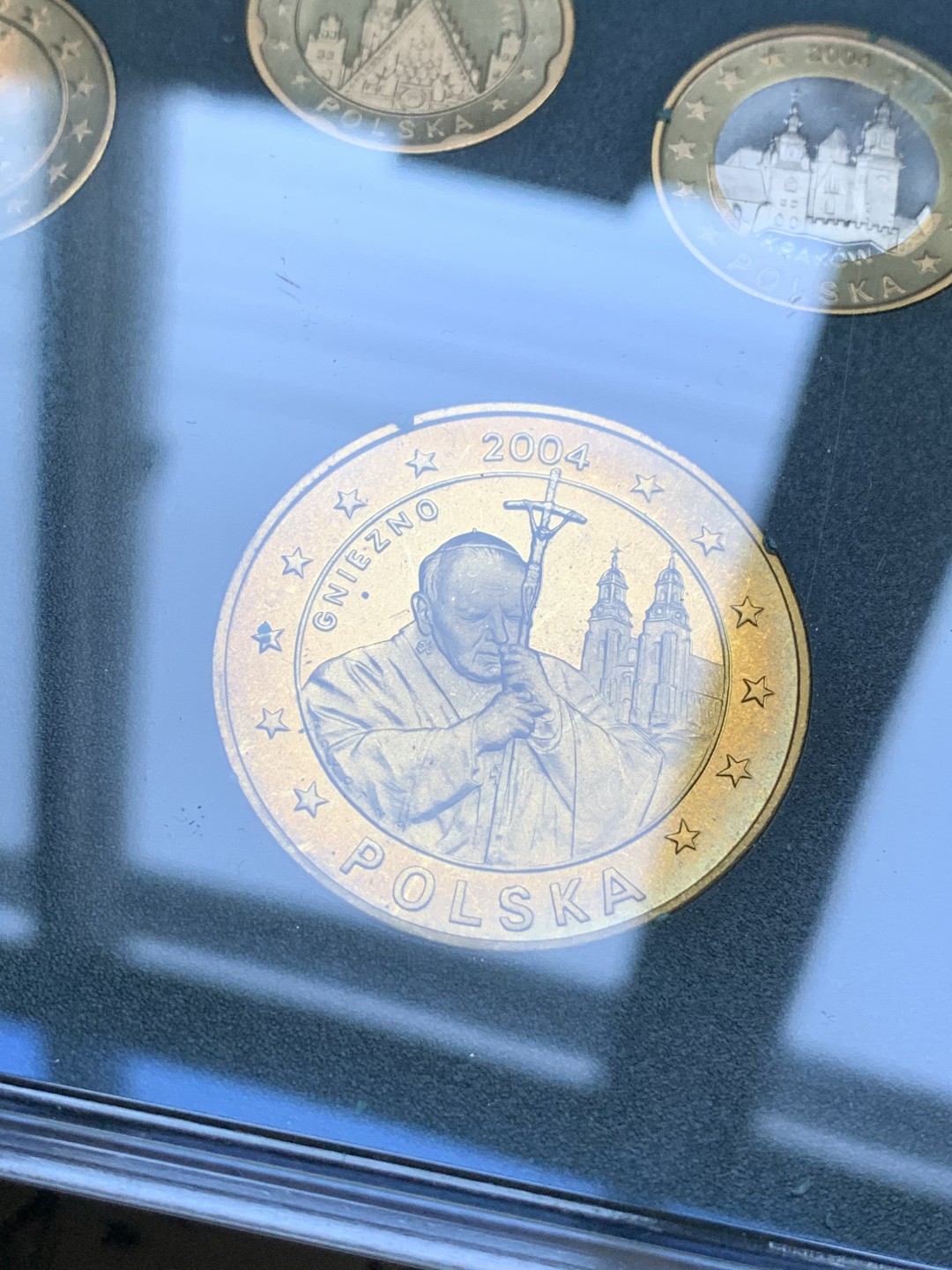 《竞宝斋》第82场-本周日，周一，周四3场拍卖（全场不限金额包邮） 卡装 波兰2004年 ESSAI厂试铸 九枚套1分到5欧元 套币