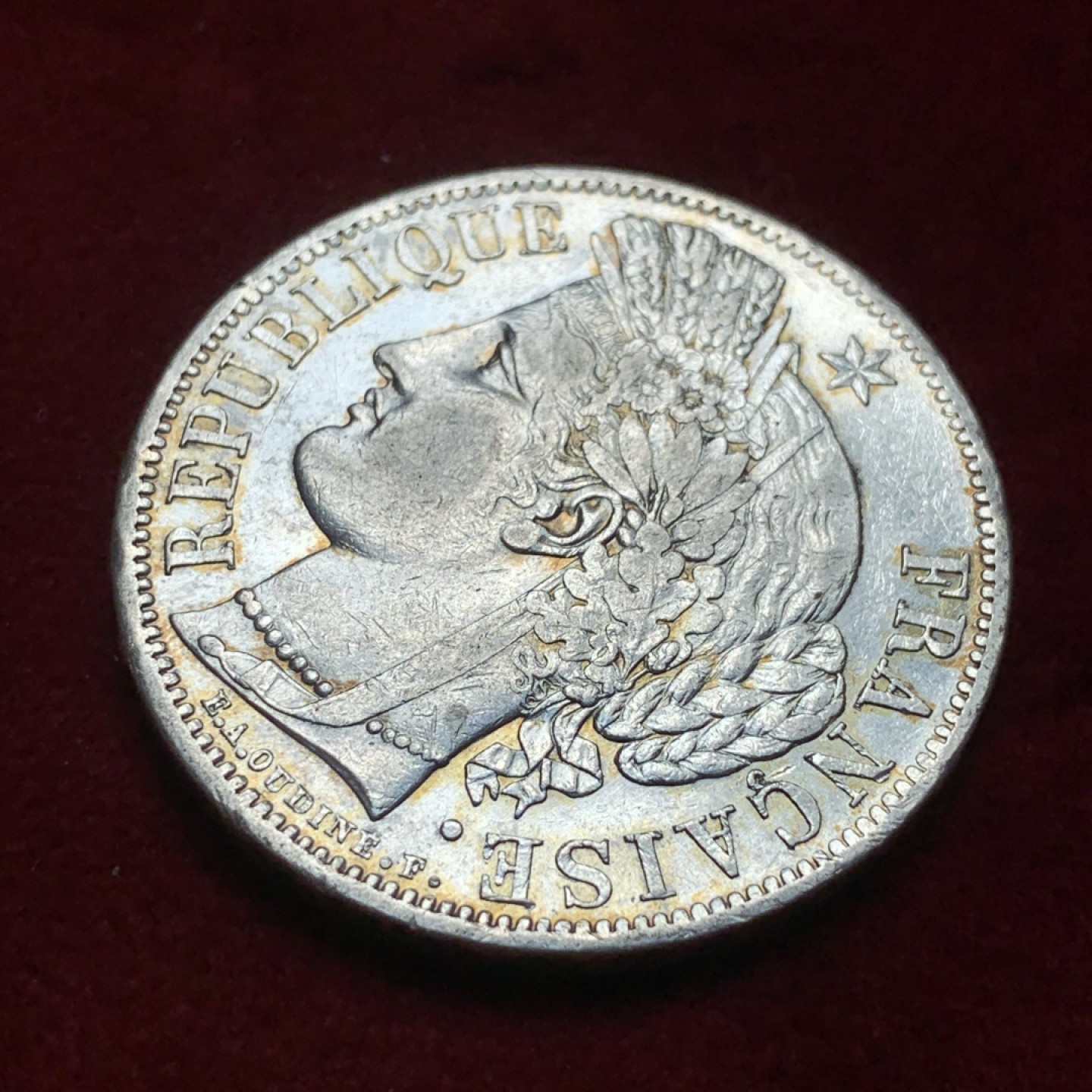 《竞宝斋》第82场-本周日，周一，周四3场拍卖（全场不限金额包邮） 法国1849年 谷物女神 5法郎 大银币 带光淡金彩