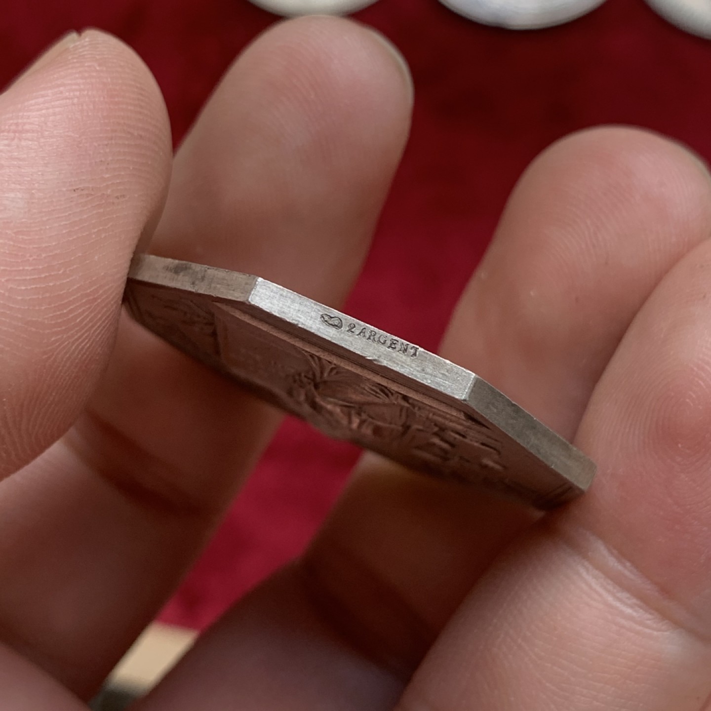 《竞宝斋》第82场-本周日，周一，周四3场拍卖（全场不限金额包邮） 法国 19-20世纪 伊勒区公证处 JETON银质八角 