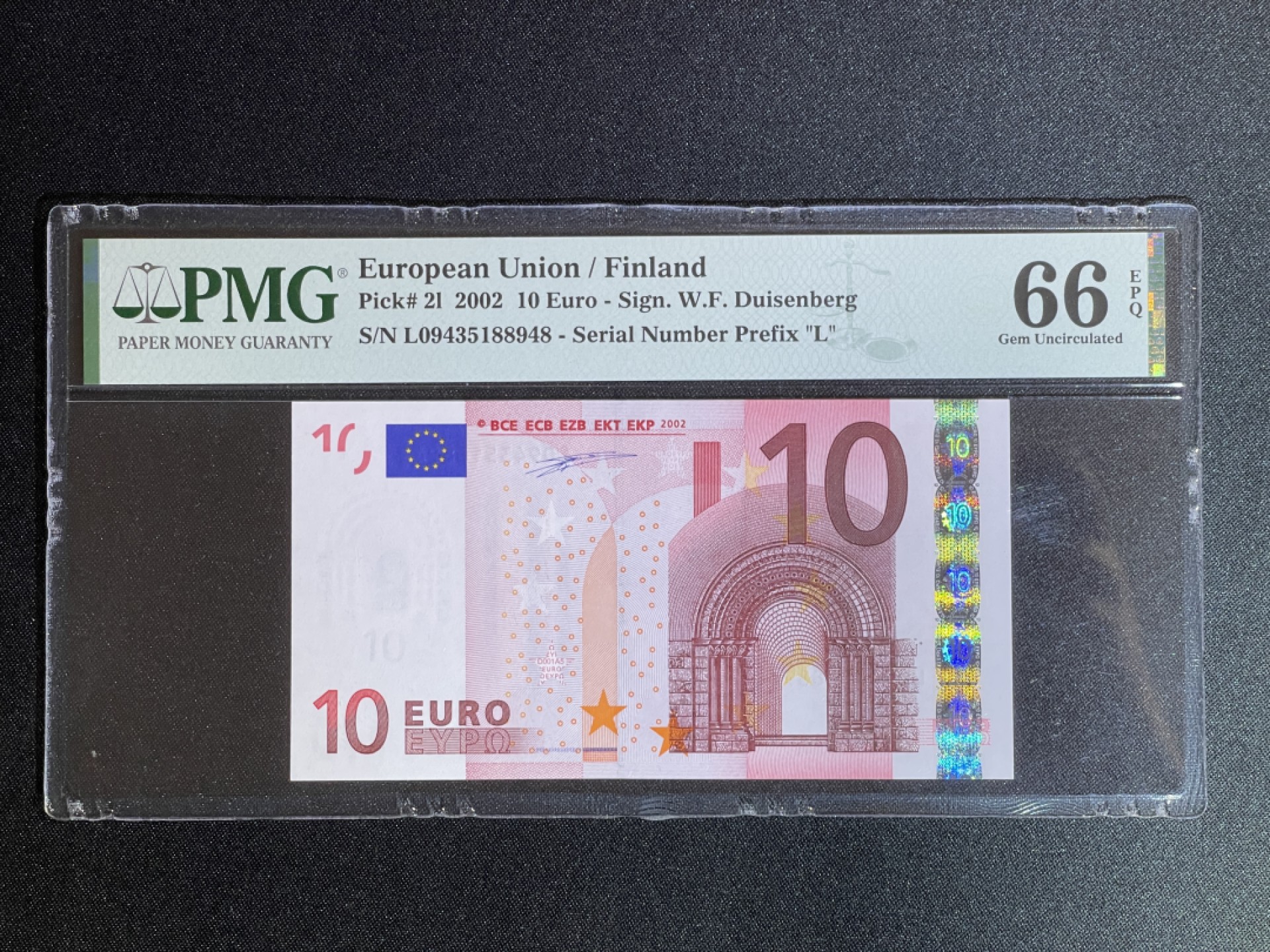 《张总收藏》67期——外币精品 欧元10欧 PMG66E 一签 芬兰版