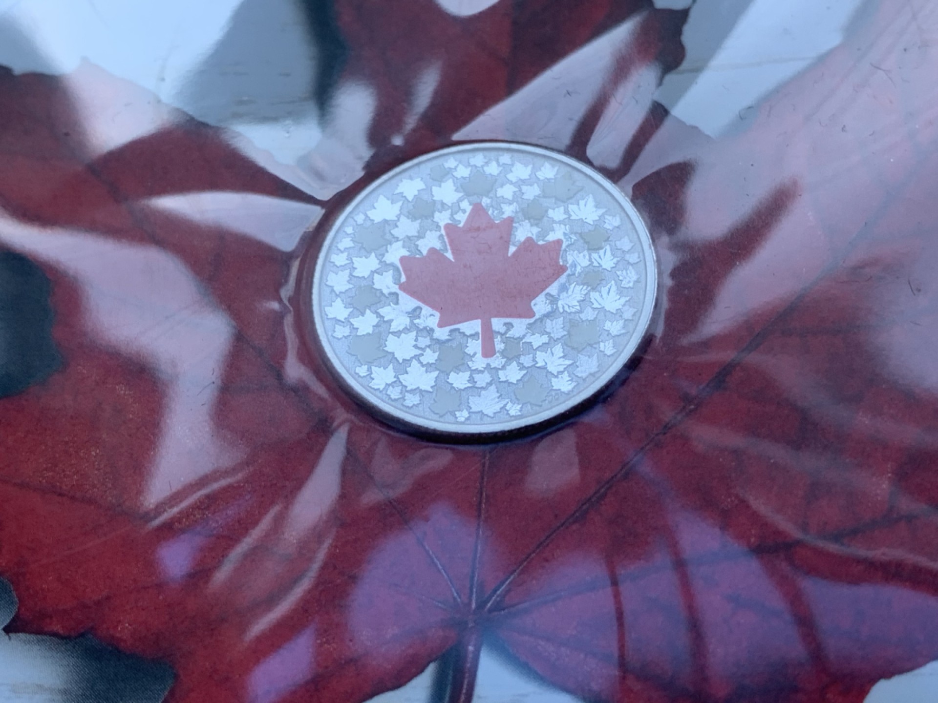 《竞宝斋》第82场-本周日，周一，周四3场拍卖（全场不限金额包邮） 礼品装 加拿大2018年 大红枫叶彩色银币 8克 999纯银