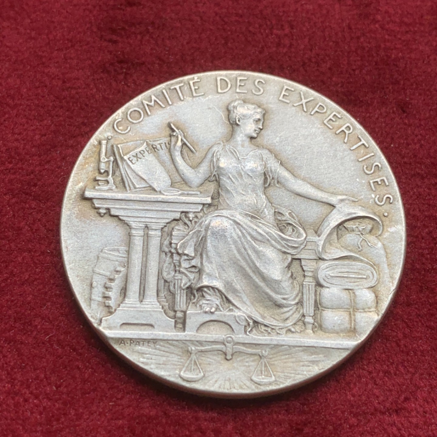 《竞宝斋》第82场-本周日，周一，周四3场拍卖（全场不限金额包邮） 法国 1822年 工业与手工业部贸易女神 JETON银质代币  好品