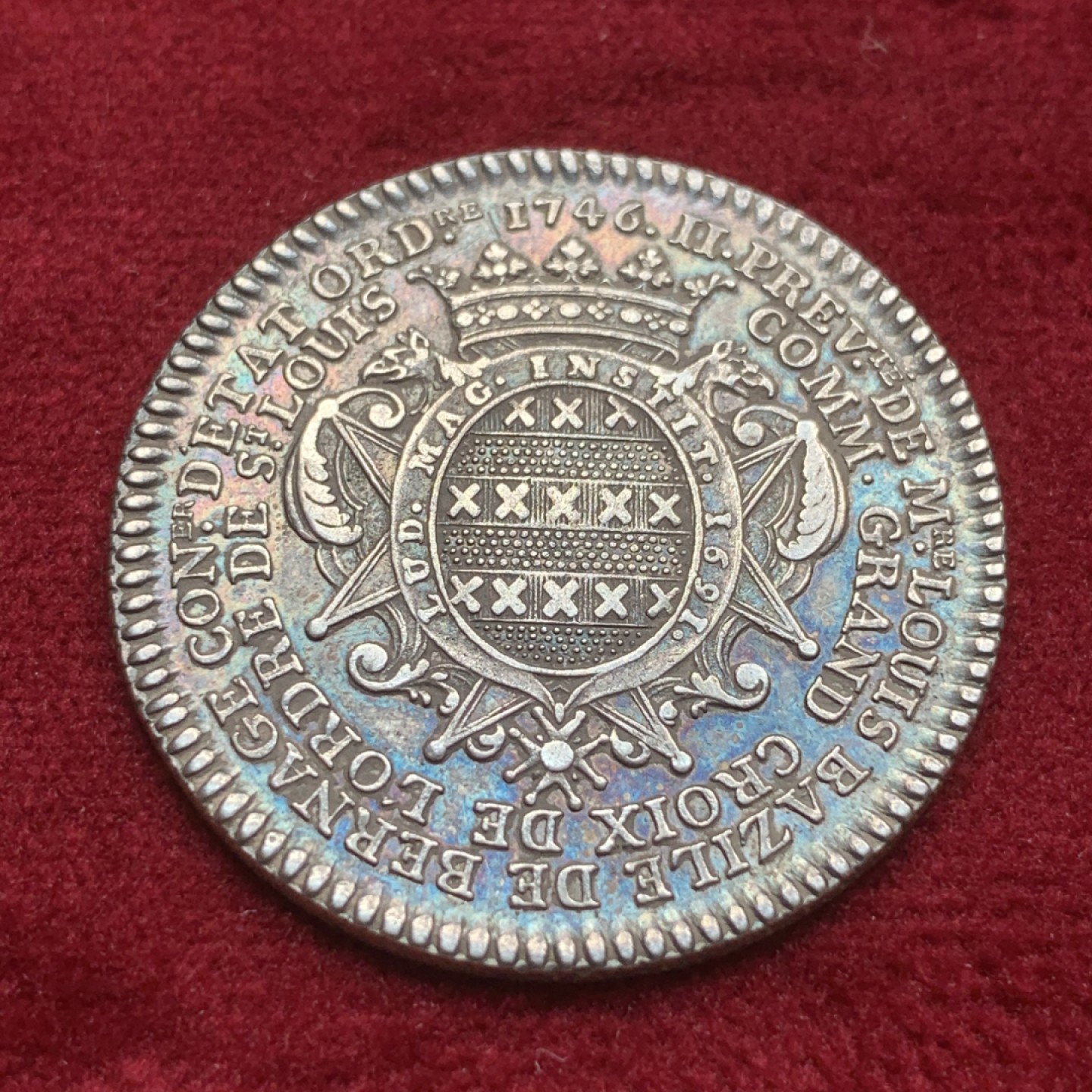 《竞宝斋》第82场-本周日，周一，周四3场拍卖（全场不限金额包邮） 法国 1746年 巴黎商会 JETON银质代币 早期稀少