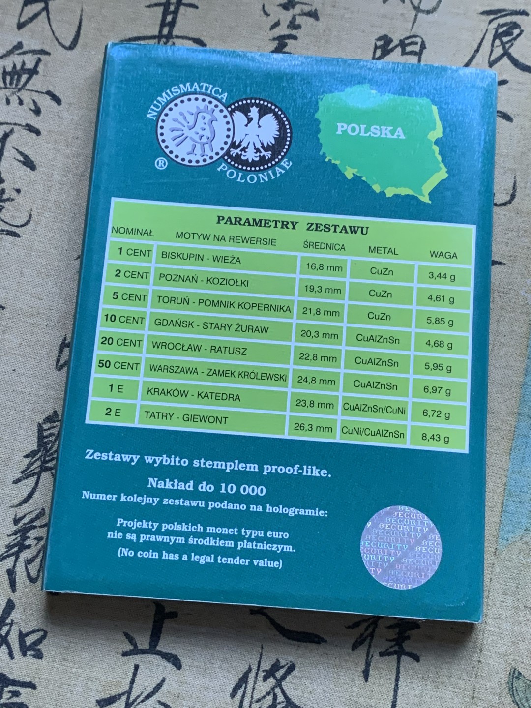 《竞宝斋》第82场-本周日，周一，周四3场拍卖（全场不限金额包邮） 卡装 波兰2004年 ESSAI厂试铸 八枚套1分到2欧元 套币