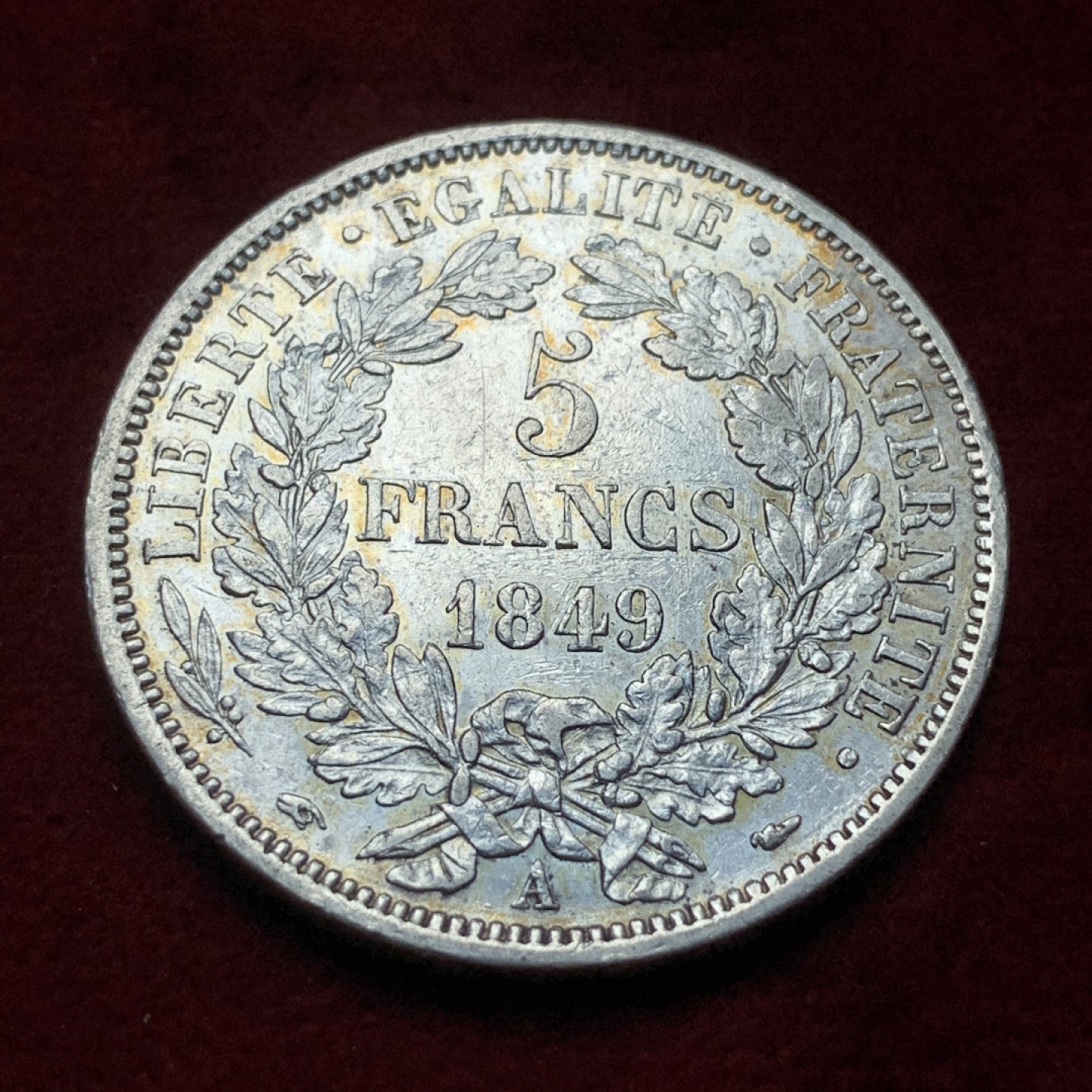 《竞宝斋》第82场-本周日，周一，周四3场拍卖（全场不限金额包邮） 法国1849年 谷物女神 5法郎 大银币 带光淡金彩